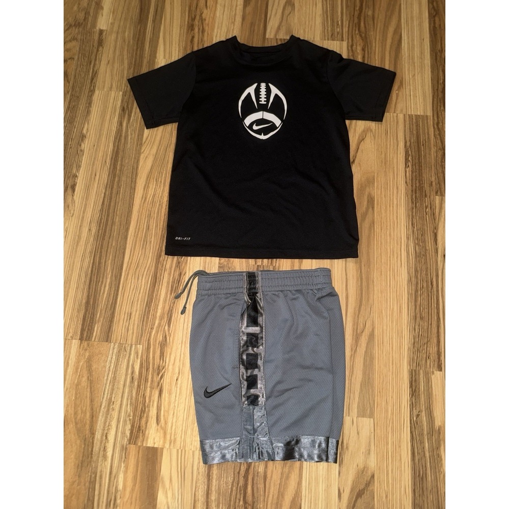 Nike Boys Small S 8 Youth Outfit Elite Dri-fit Shorts Tee Shirt T-shirt